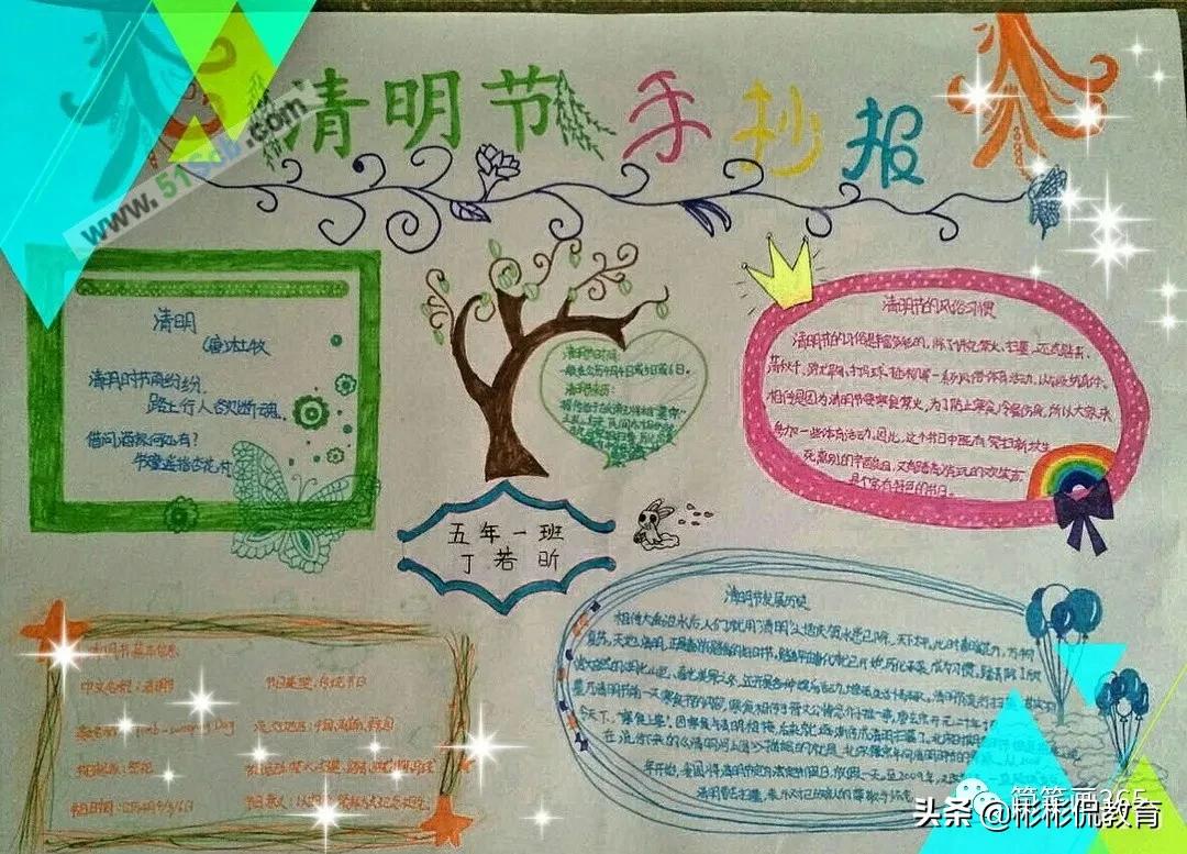 清明节手抄报素材简单漂亮图片,清明节手抄报图片模板简单又漂亮