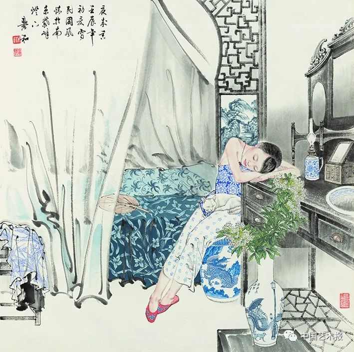 萧和人物画展,萧逸和搭配专属造型