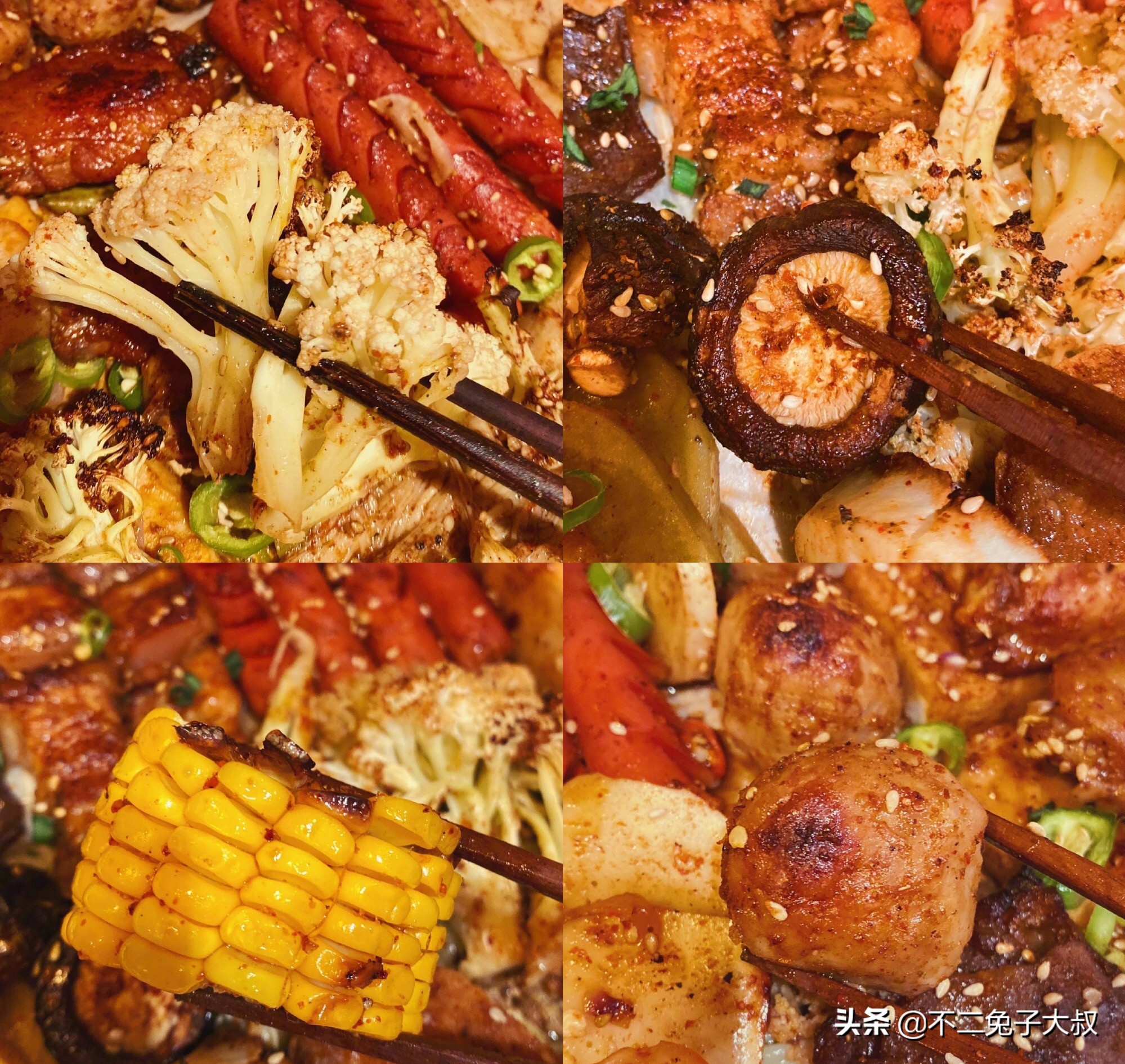 平底锅版的烧烤真的有灵魂真的香,连做几次发现了烧烤新技能