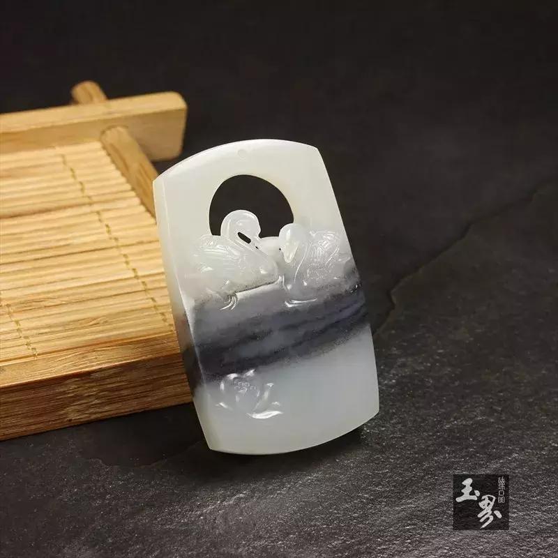 灵巧优雅、诗意游动—玉雕“鹅”