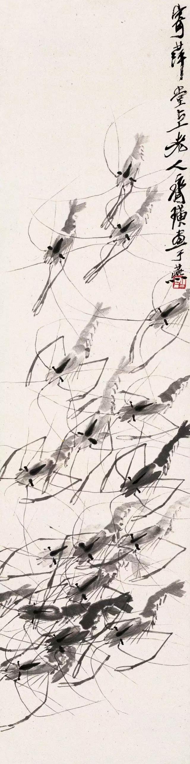 齐白石87岁画的虾背后的故事,齐白石画的虾真的图片及简介