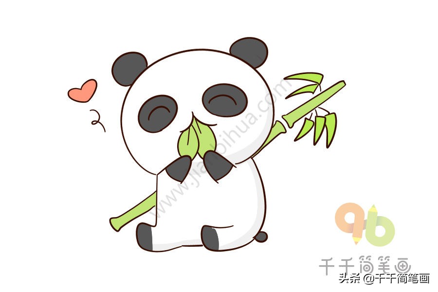 画竹林熊猫简笔画,简笔画熊猫怎么画