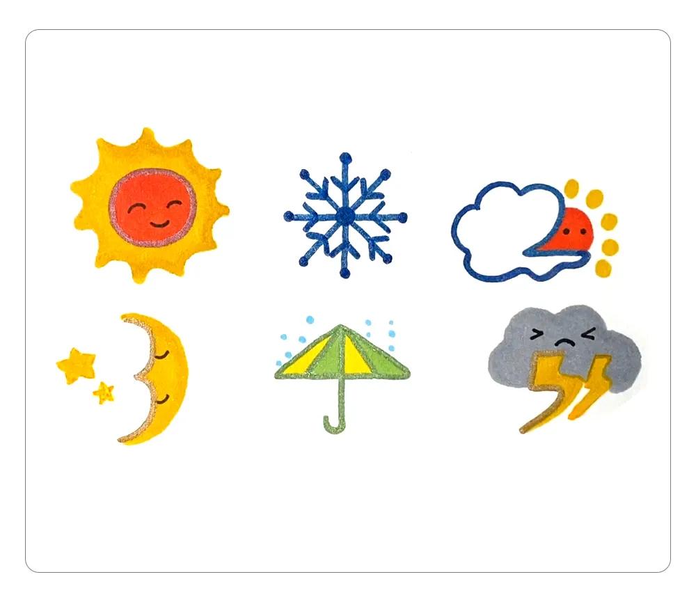 数字画天气简笔画,天气简笔画怎么画才好看