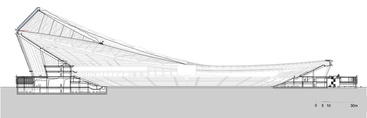 海口五源河体育场内场效果,海口五源河体育中心内部图