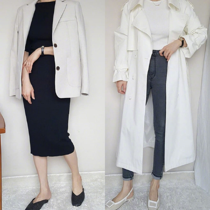 不挑人的气质风穿搭秋天这样穿,秋天慵懒风穿搭示范简约随性