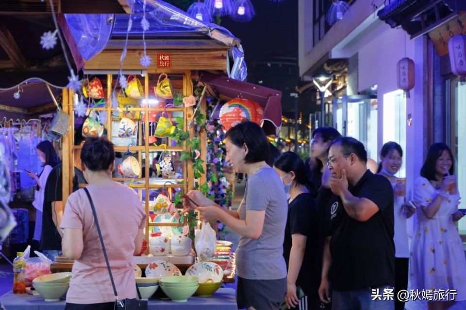 常熟塔路夜景,常熟方塔夜巷夜景