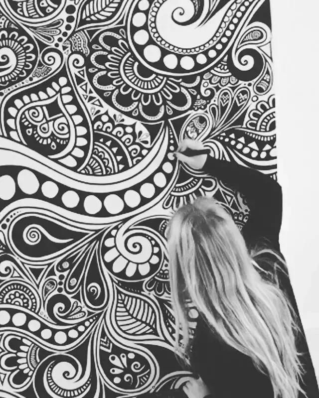 墙上画画装饰,把家里白墙都画满好看的画