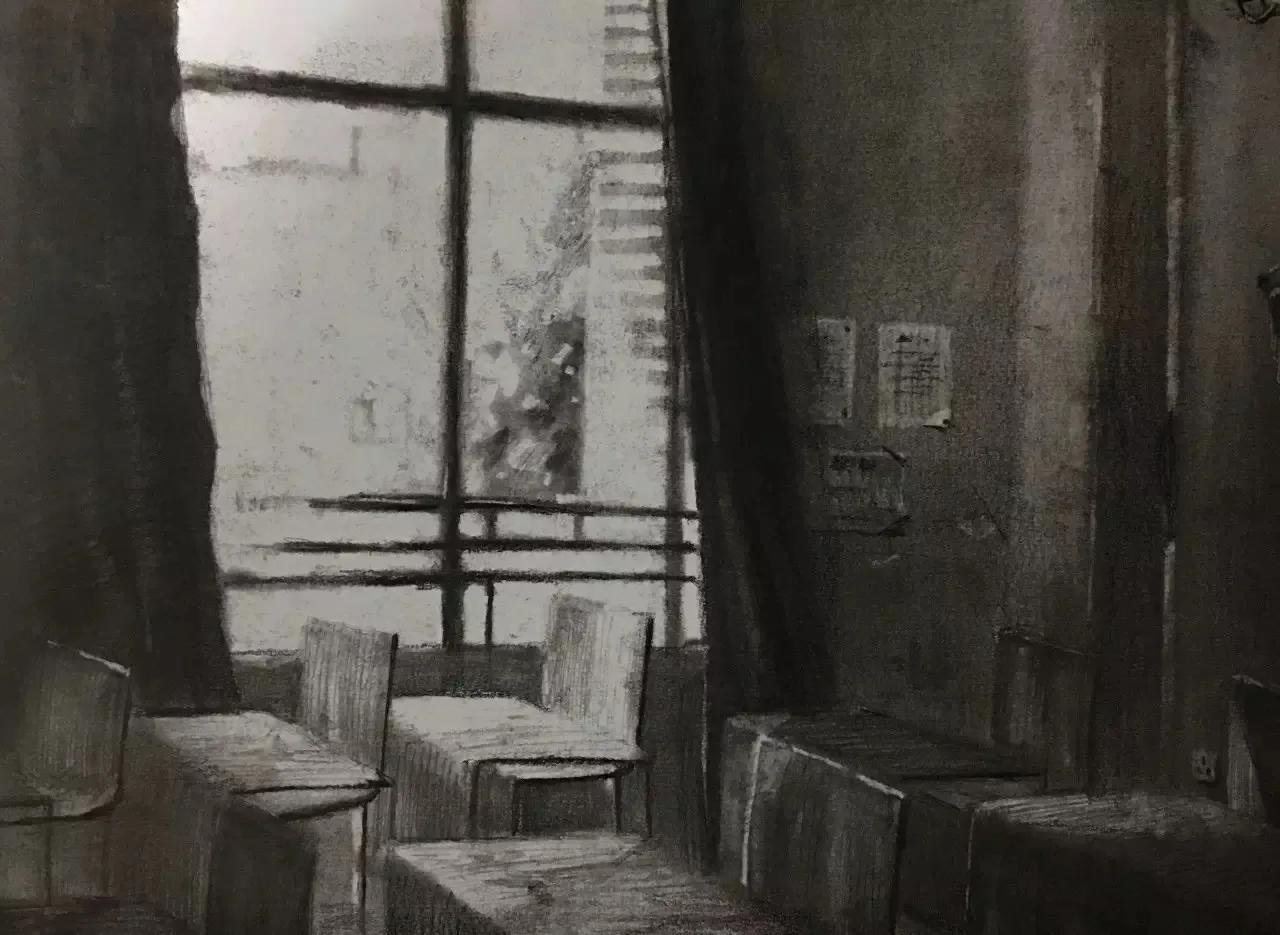 清华校考场景素描高分卷,清华素描场景高分卷技法