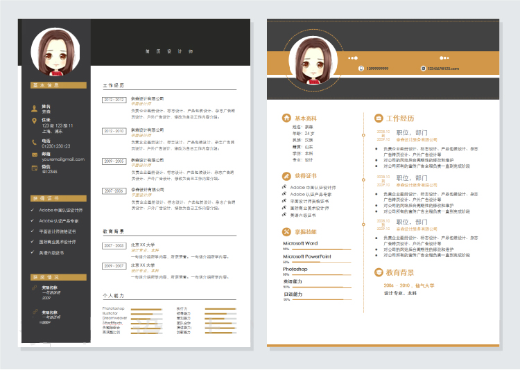 求职简历免费模板一套,空白简历模板精选600套免费分享