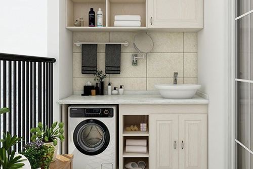 洗衣机位置留反了怎么解决,阳台洗衣机位置放错了