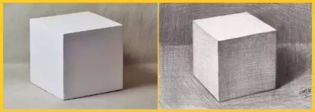 成角透视立方体素描怎么画,入门零基础素描教程立方体图片