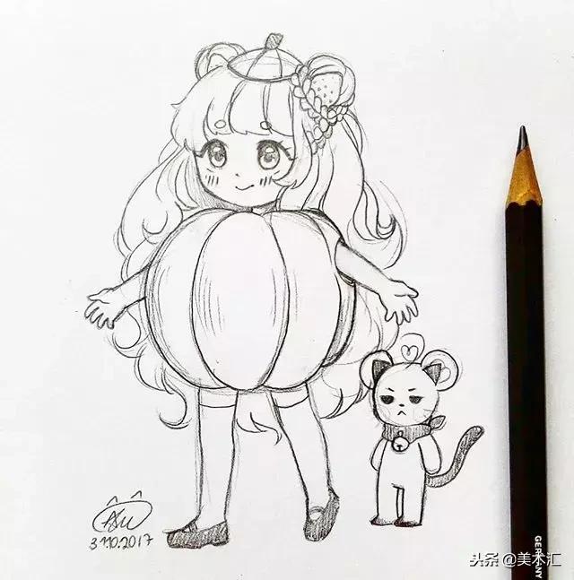 线条感十足的动漫人物,线条感很强的人物素描