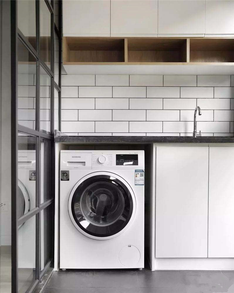 洗衣机柜做到靠墙好还是不靠墙好,洗衣机柜怎么做更实用