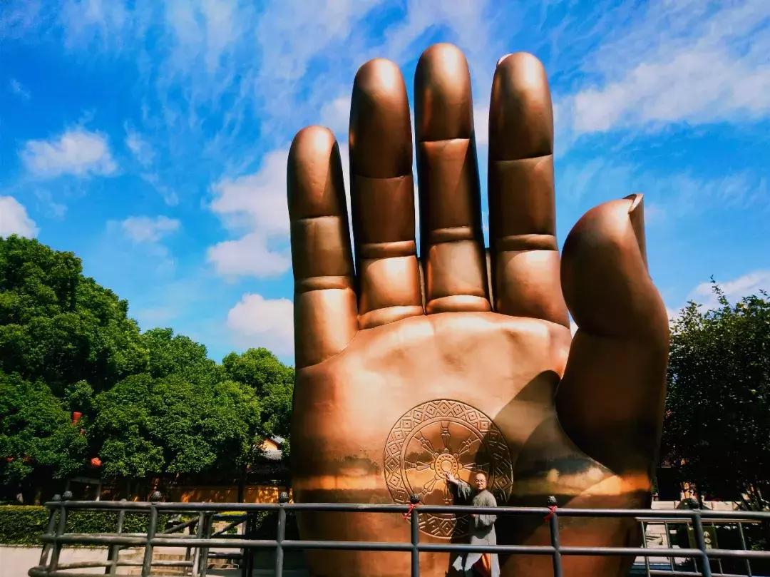 随处皆祥云诸佛现全身手机全景角度下的灵山大佛