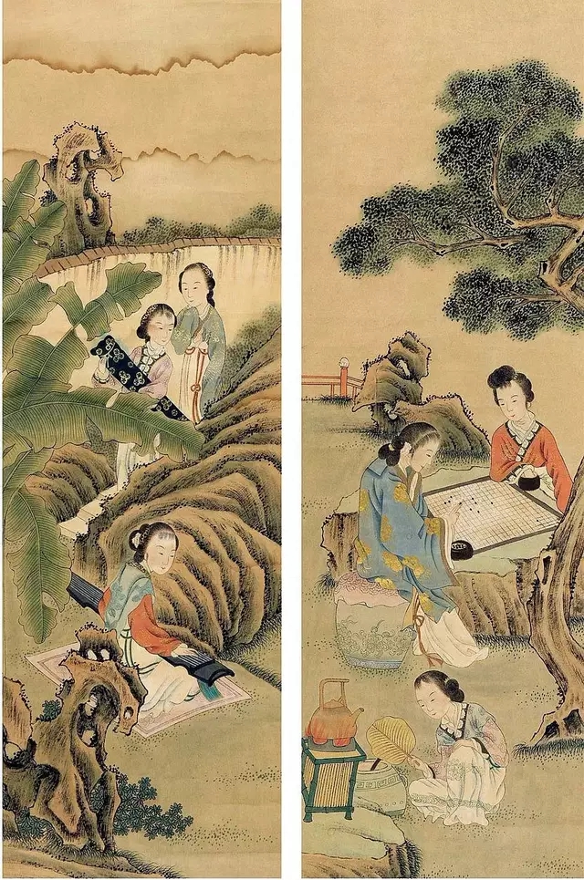 清代名家费丹旭笔下仕女图,费丹旭仕女画高清