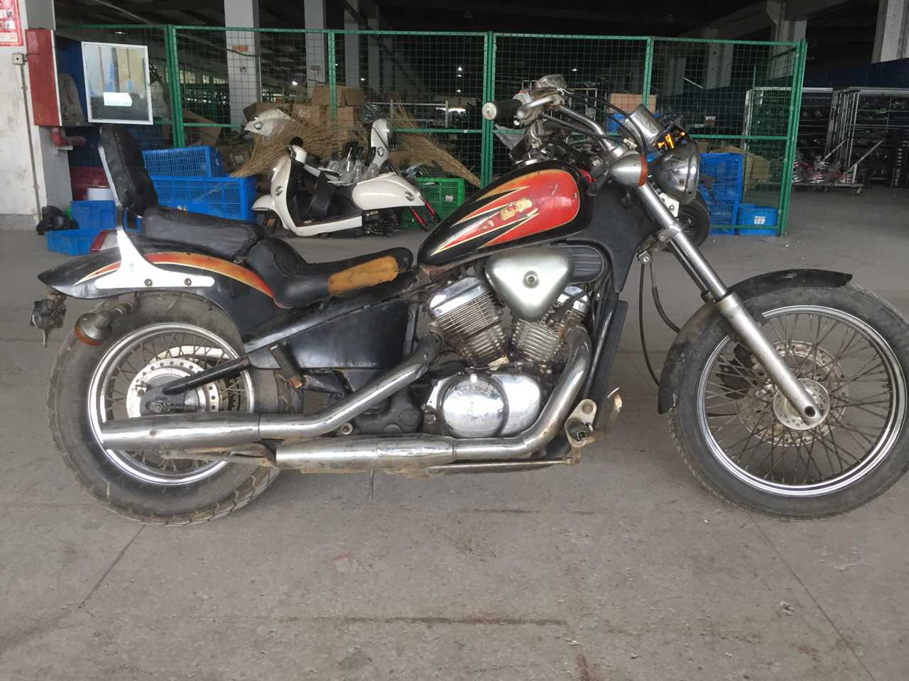 哈雷铁马400摩托车,铁马400改装案例