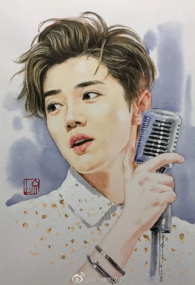 比起打印画，美院毕业的他，笔下这种彩铅水彩画才好看哭了~