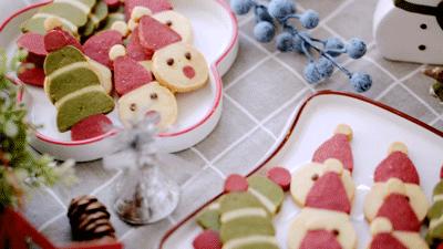 超简单的圣诞曲奇,萌萌的小饼干