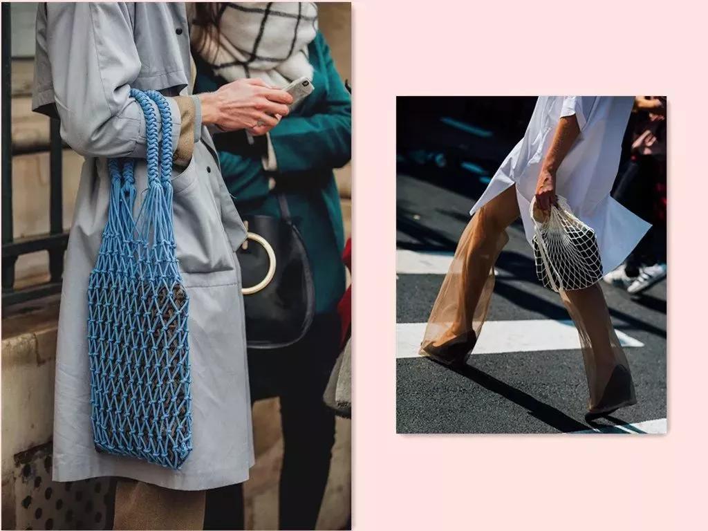 钩织网兜手袋,钩织收纳网兜小包最新