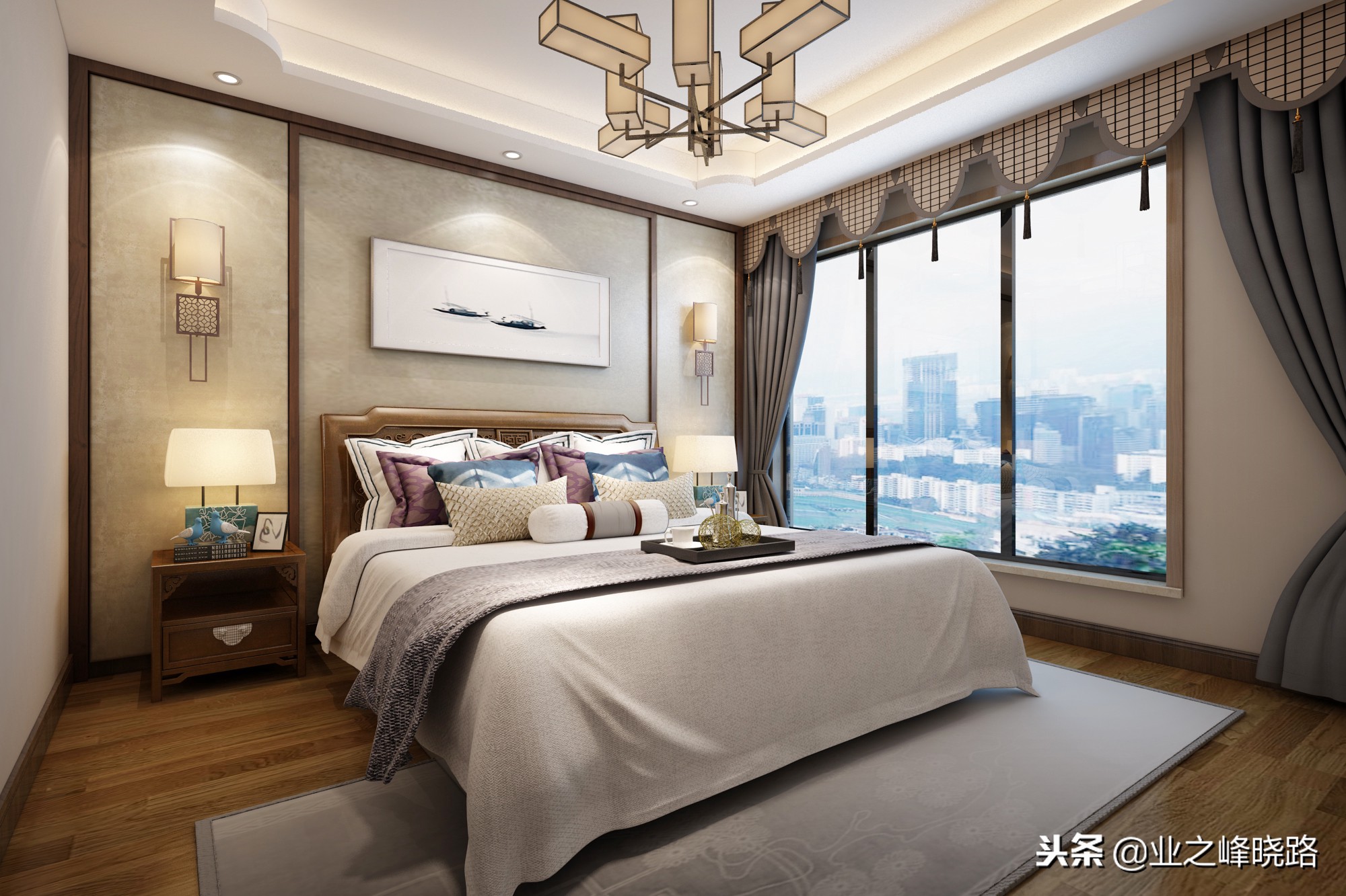 原木风格的新中式，就是这么庄重又漂亮——164曲江汉华城