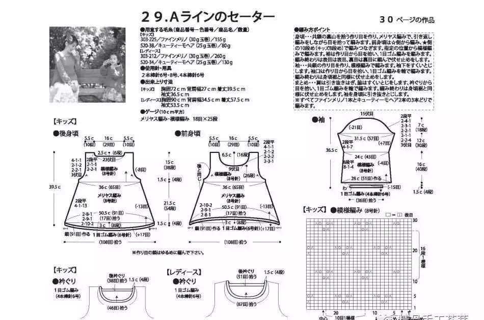 下摆波浪形的裙子织法,下摆连衣裙的织法