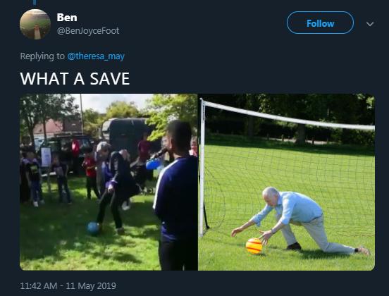 英国首相梅姨说足球,英国首相约克逊踢足球