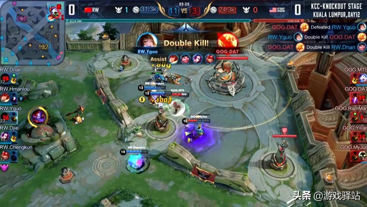 王者荣耀世冠第三轮对阵赛程,世冠赛rw对hero第四局