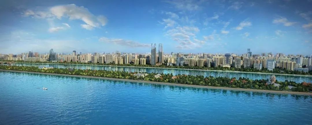 长沙南湖金融外滩最新规划,金融中心二期320亩地块实景