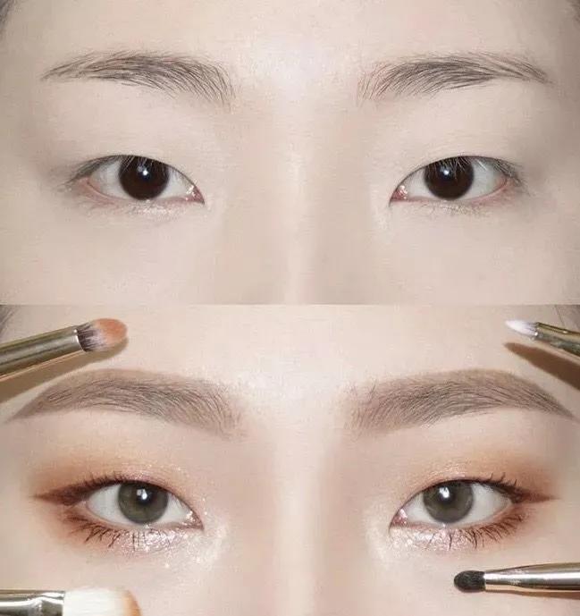 眼影画法新手肿眼泡单眼皮overtake,单眼皮肿眼泡也适用的液体眼影