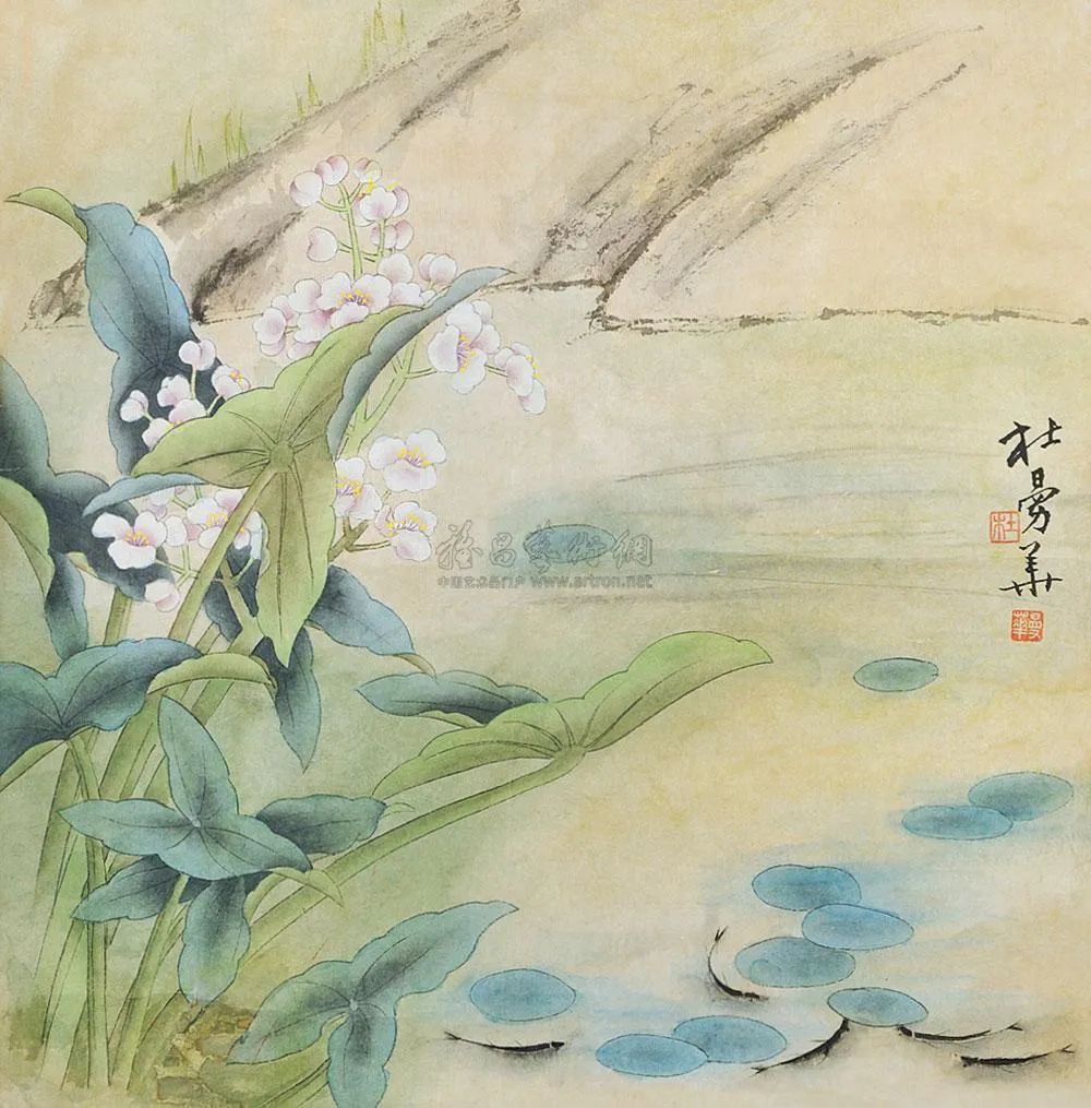 杜曼华美人蕉工笔画,淡雅空灵杜曼华工笔花鸟作品40幅