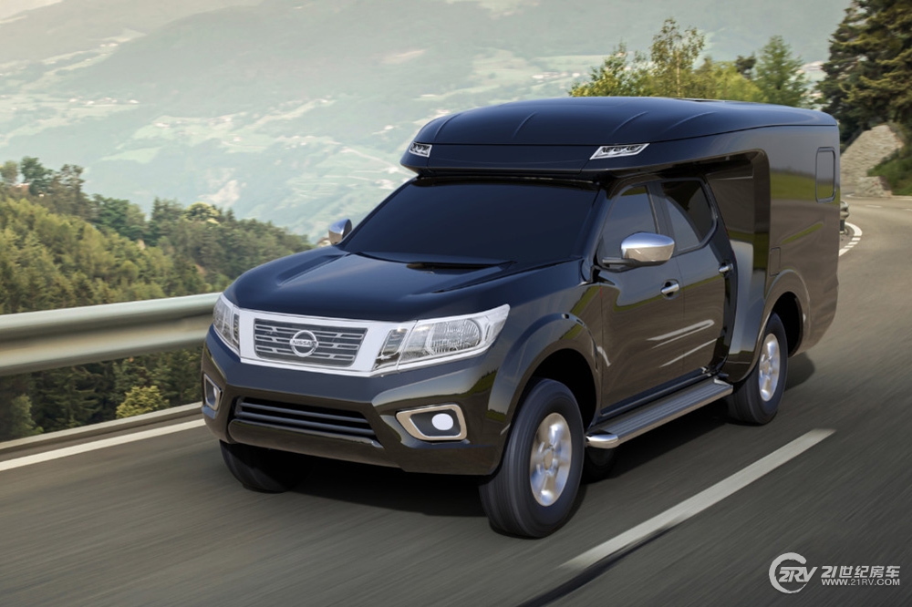 四驱越野五座硬升顶皮卡房车,尼桑升降顶越野皮卡房车