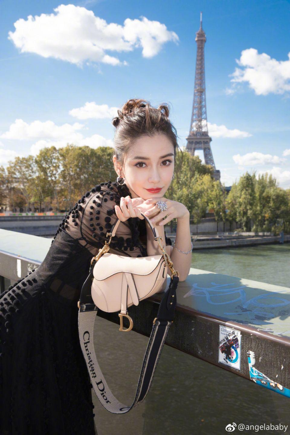 杨颖同款dior包尺寸,angelababy有哪些迪奥的包包
