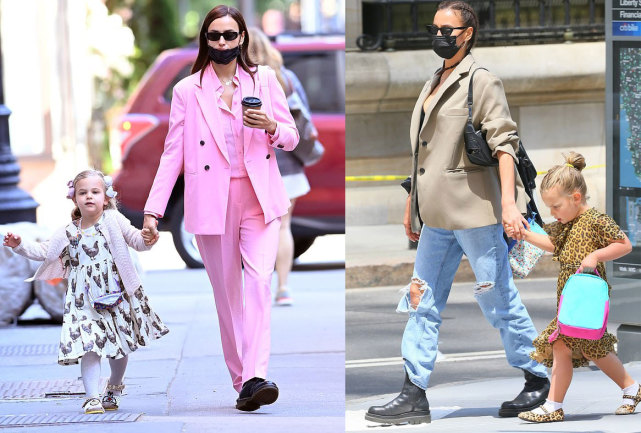 伊莲娜带女儿霸气出街,伊莲娜现身米兰机场