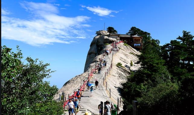 华山免门票爬山,华山免票爬山