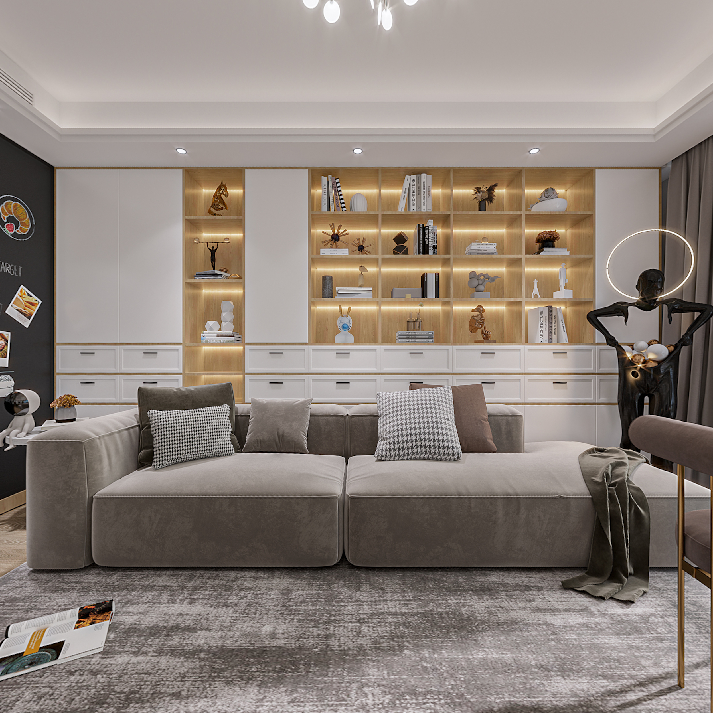 123平方设计欧式风格,西堤国际143平方米现代风格设计