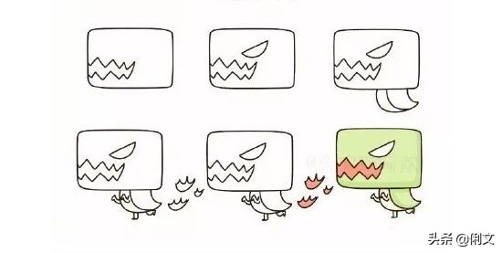 简笔画儿童3-6岁简单小动物涂色,简笔画小动物100种可爱表情包