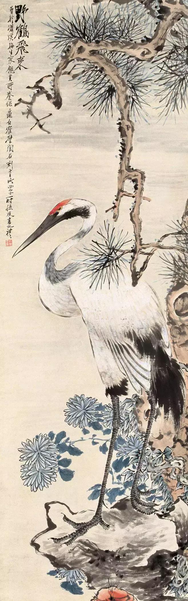 潘天寿100幅花鸟画欣赏,潘天寿花鸟画构图法