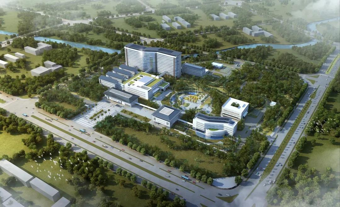 海南省中医院新院区航拍,特色鲜明的中医院