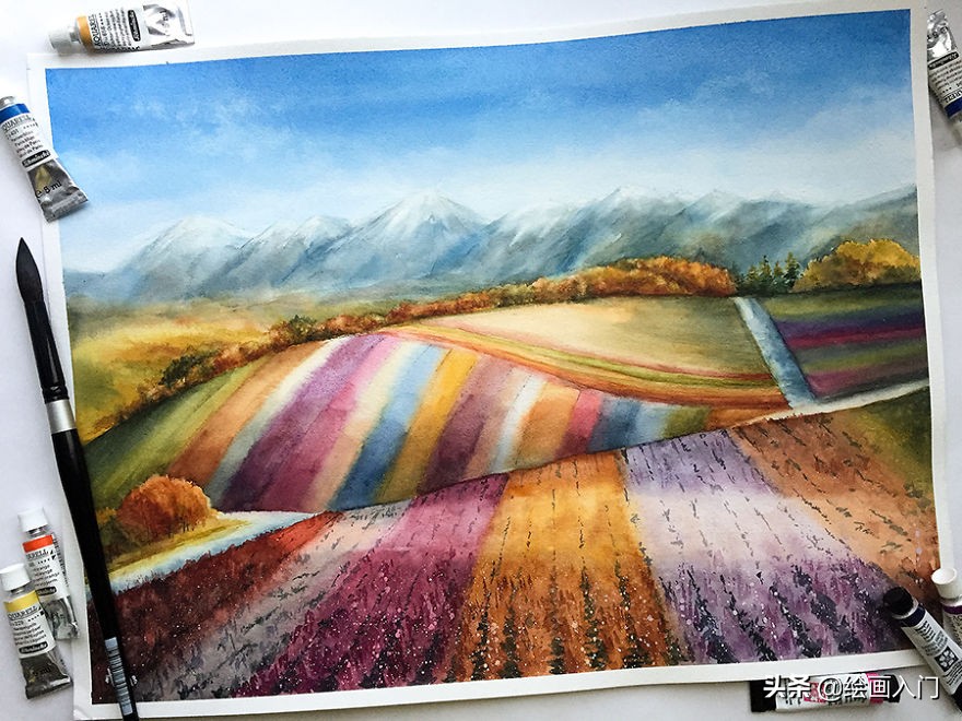 如何用画笔画出好看的图画,一幅优秀的水彩画创作过程欣赏