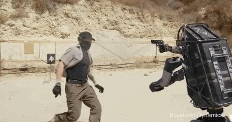 机器人可以打仗吗,机器人拿起枪视频