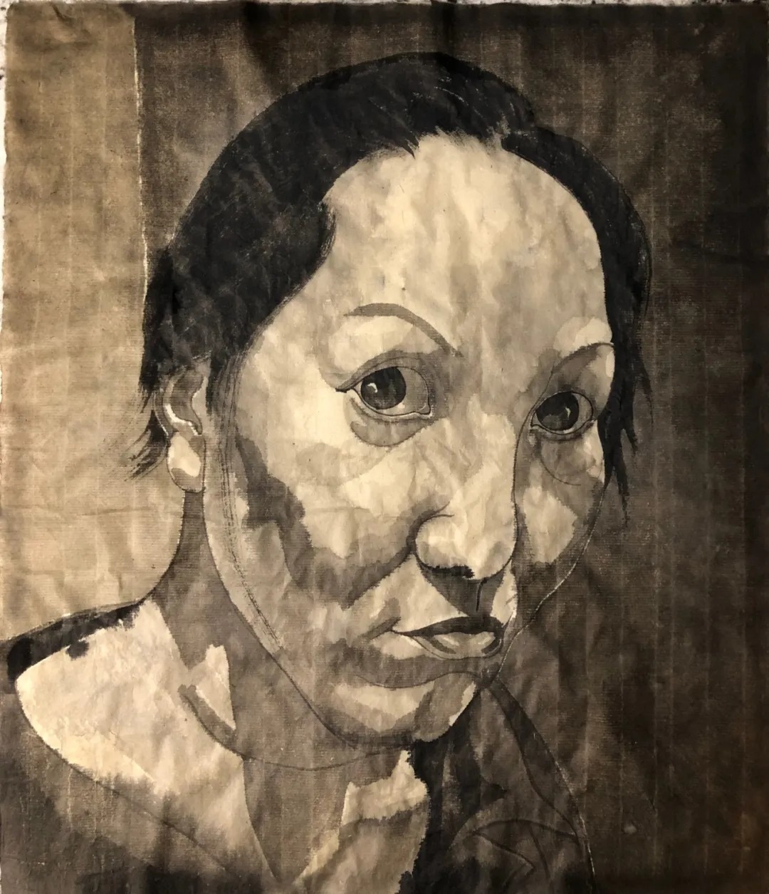 方增先水墨人物画作品欣赏图文,方力钧画自然风景