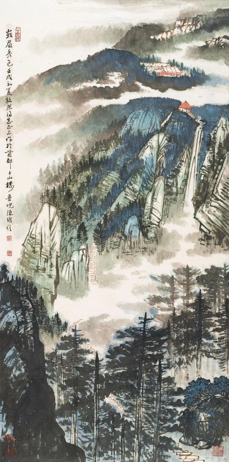 陈继儒山水画作品欣赏,陈良宗山水画作品欣赏