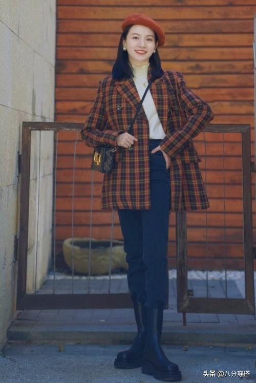 格纹西装秋冬正式搭配,2020秋冬时装单品格纹西装