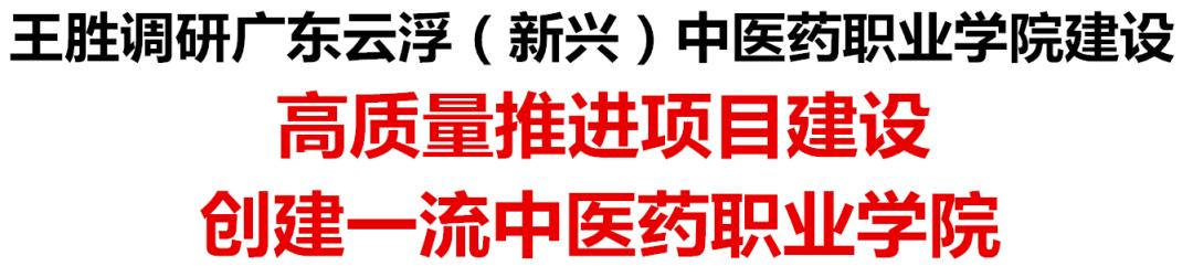 王胜：高质量推进项目建设创建一流中医药职业学院