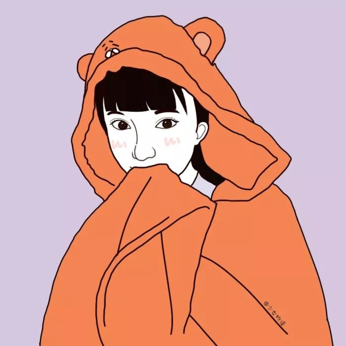 森系简约黑白手绘头像,个性原宿风手绘头像