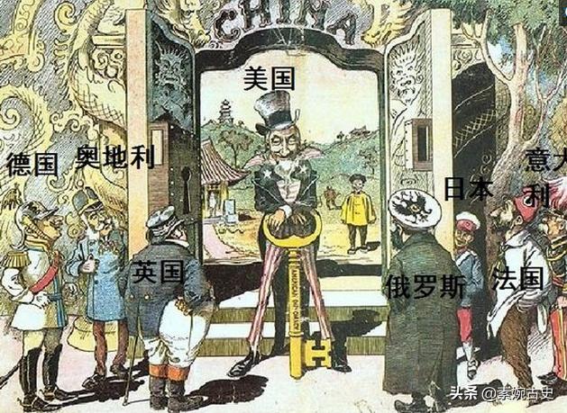 列强瓜分中国图画讲解,列强掀起瓜分中国狂潮