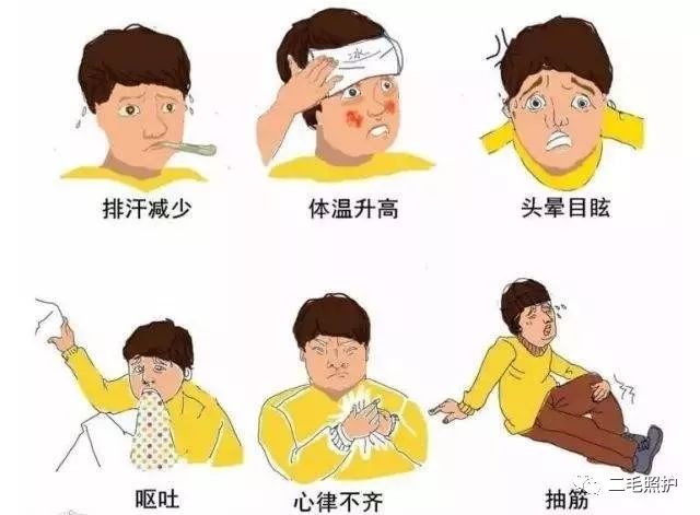 中暑轻度的症状及治疗方法,各阶段中暑的症状及应对措施