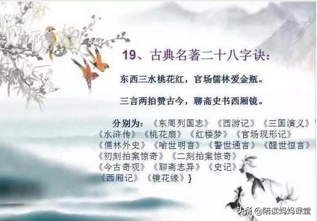 小学语文文学常识大全必背,小学语文文学常识常考100题及答案