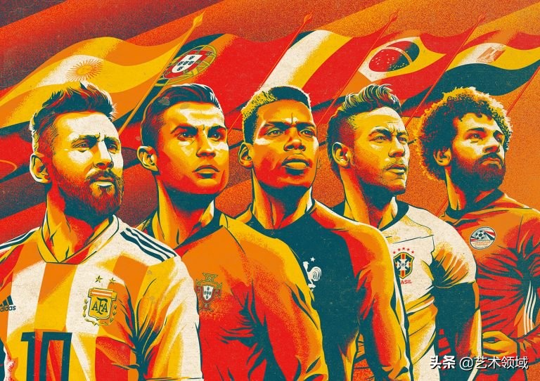 法国足球队插画,足球杯插画