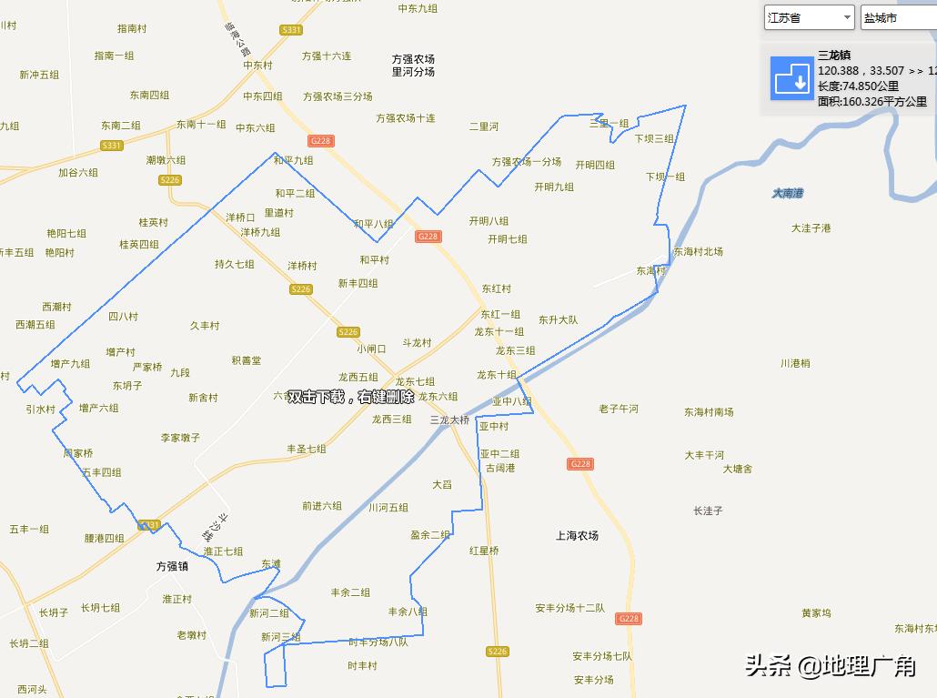 盐城市大丰区行政区划地图,江苏省盐城市大丰区最新地图